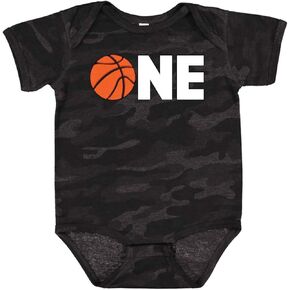 inktastic One- Basketball First Birthday Baby Bodysuit