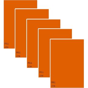 5 Pieces Orange Color Correction Gel Filter Sheet Warm Full CTO Photography Lighting gels for Photo Studio Flashlight Led Light 16x20 inches