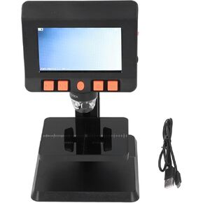 HD Digital Microscope Adjustable LED 50X‑1000X Magnification Camera Classroom Home Office 4.3in Screen