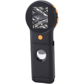 Foldable Digital Microscope 500X, 2 Inch IPS Screen with Auto Focus & 8-LED Lights, 178° Wide View, for PCB Soldering, for OS X, for Wins
