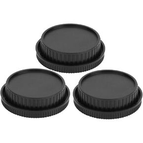 3pcs/pack بلاستيك سوداء بلاستيك MD Mount Lens Cover الخلفي مجموعة الأمامي للكاميرا Minolta MD Mount