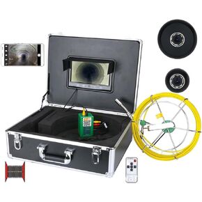 Sewer Camera, Sewer Camera 9 Inch Pipe Pipeline Inspection Camera WIFI Wireless 17MM Waterproof Industrial Pipe Endoscope Camera System Video 20M/30M/40M/50M(F9119WF-50M)