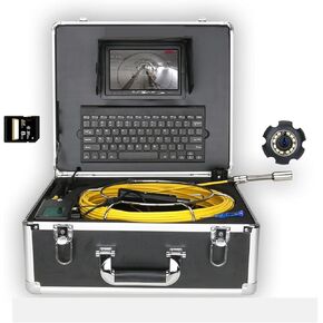 Sewer Camera, Sewer Camera, Pipeline Inspection Camerawith Wireless Keyboard Function Detector Pipeline Inspection Camera Endoscope 7-inch Locator(F9200DK50M)