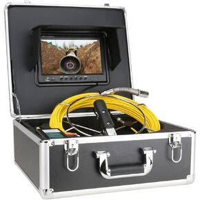 Sewer Camera, Sewer Camera With 9inch Monitor DVR Drain Sewer Industrial Endoscope 22MM IP68 HD Sewer Pipe Inspection Video Camera With Auto Self Leveling 512HZ(30m)