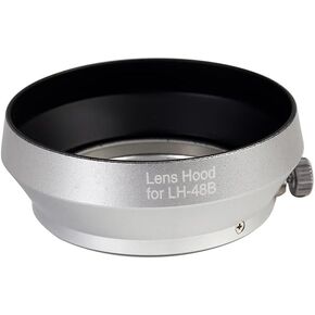 LH-48B Metal Lens Hood for Olympus M. ZUIKO Digital 17mm f1.8 Lens lh-48b Camera Lens Shade (Sliver)