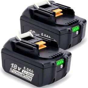 Upgraded 6.0Ah 18V Replacement Compatible with Makita 18V Battery, Compatible with Makita BL1860B BL1850B BL1840B BL1830B BL1820B BL1815N Mower Drill 18-Volt Lithium Cordless Tool Battery Packs