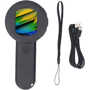 Handheld Microscope with 2.0 Inch Screen LED Light 50X Digital Magnifying Glass 16MP Camera for Repair Reading (128GB)