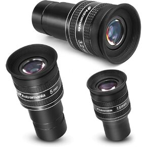 Astromania Telescope Eyepiece 15mm, Wide Angle 58 Degree - Bundle with - 58 Degree Planetary Eyepiece 3.2/5mm
