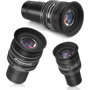 Astromania Telescope Eyepiece 20mm ، زاوية واسعة 58 درجة - حزمة مع - 58 درجة العدسة الكوكبية 3.2/7.5mm