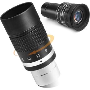 Astromania Telescope Eyepiece 3.2mm, Wide Angle 58 Degree - Bundle with - Zoom Eyepiece for Telescope 7-21mm
