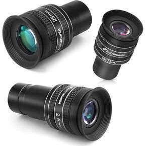 Astromania Telescope Eyepiece 7.5mm, Wide Angle 58 Degree - Bundle with - 58 Degree Planetary Eyepiece 2.5/25mm