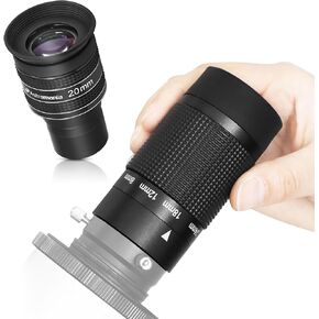 Astromania Telescope Eyepiece 20mm, Wide Angle 58 Degree - Bundle with - Zoom Eyepiece for Telescope 8-24mm