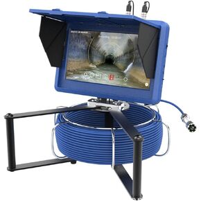 Sewer Camera, Sewer Camera, 10 Inch Sewer Pipe Pipeline Inspection Camera Video Meter Meter Keyboard Wireless WIFI HD 1080P Industrial Endoscope For Home Wall Duct Drain Pipe Plumbing(30m)
