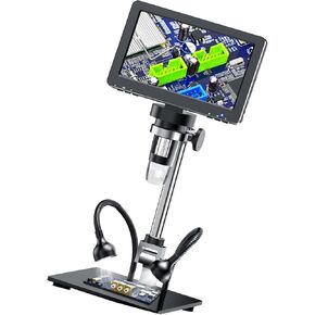 Advanced 7Inch Digital Microscope With LED Light For Biology Enthusiasts And Collector With Precise Focusing