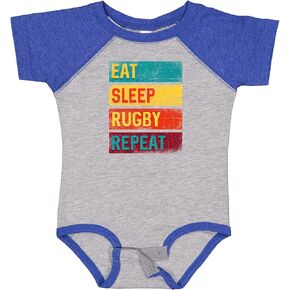 inktastic Rugby Player Eat Sleep Rugby Repeat Baby Bodysuit