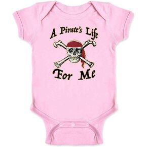 Pop Threads A Pirates Life For Me Skull and Crossbones Infant Baby Boy Girl Bodysuit