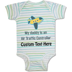Cute Rascals Baby Bodysuit My Daddy Is An Air Traffic Controller Dad Father's Day Funny Cotton