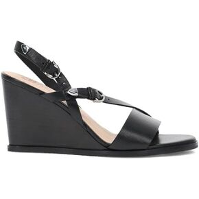 Frye Rachel Buckle Sandal - صندل إصبع من الجلد المفتوح مع حزام كاحل قابل للتعديل ، أحذية صيفية أنيقة