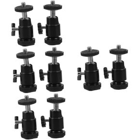 4sets 2pcs Rotating Tripod Ball Head Mount for Projectors Cameras Aluminium Alloy Accessory for DSLR Lighting Equipment Versatile Camera Accessories 2pcs*4