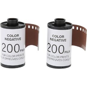 2 Roll 35mm Camera Color Film, ISO 200 8 Sheets HD Color Print Camera Negative Film for 135 Cameras