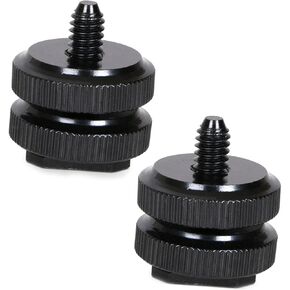 Homoyoyo 4Pcs Camera Hot Shoe Mount Adapter with Tripod Screw Dual Nuts for Camera Camcorder and Accessories Durable Construction