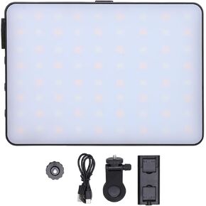 Led Video Light, LED Video Light 72 LED Chips Photography Lighting Led Camera Light Fill Light 3000 to 9900K Rechargeable On Camera Video Light with 1/4 Threaded Hot Shoe Mount