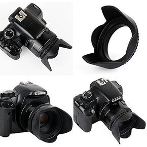 Pro Hard Lens Hood with Collar Clamp for Nikon Z 50 Z50 (52mm or 46mm Compatible)
