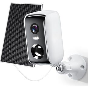 Security Cameras Wireless Outdoor with Solar Panel,4MP Wi-Fi Battery Powered Cameras for Home Security, IP65 Waterproof, SD/Cloud Storage,2-Way Audio, Color Night Vision, 24/7 Recording