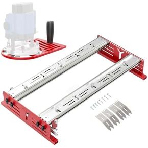RoutN Plane Bench Top Board Mill, 24 Inch Capacity Router Sled Height Adjustable For Flattening & Surfacing Cutting Boards, Glued-Up Panels, Aluminum Alloy, Quick to Router Board