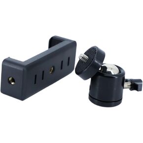 Mini Ball Head Adapter 360 Degree for Phone Camcorder with 1/4" Screw, 3 Mini Ball Heads
