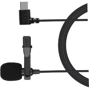 Vaguelly 1pc Lavalier Microphone Lapel Mic Portable Microphone Black