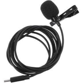 Lavalier Microphone for Phone USB-c Lapel Mic Noise Reduction for Streaming Interviews Conferences High-Fidelity Design