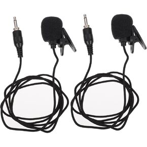 2pcs Clip Lapel Microphone Omnidirectional Mic for Live Streaming Teaching and Recording Compatible Devices Portable and Lightweight Design