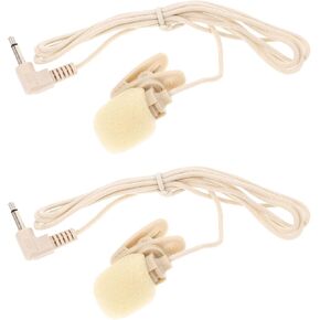 BESPORTBLE 2pcs Portable Lapel Microphone with Clip Design for Mobile Phones High Sensitivity Mic Sound Recording for Meetings and Interviews Compatibility
