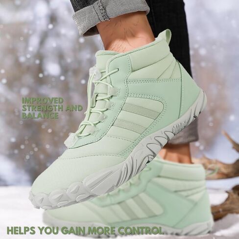 Kasdava Pro Winter Winter Cold Comfort Barefoot Barefoot أحذية غير قابلة للانزلاق مقاومة للماء صفر قطرة واحدة ، صندوق إصبع القدم الواسع ، المشي لمسافات طويلة. in Kuwait
