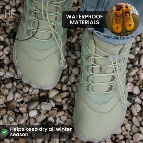 Kasdava Pro Winter Winter Cold Comfort Barefoot Barefoot أحذية غير قابلة للانزلاق مقاومة للماء صفر قطرة واحدة ، صندوق إصبع القدم الواسع ، المشي لمسافات طويلة. in Kuwait