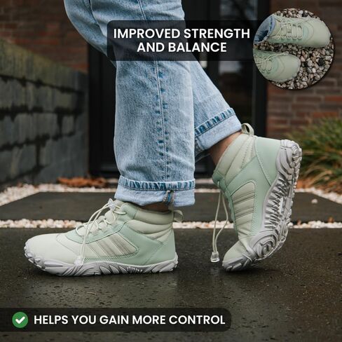 Kasdava Pro Winter Winter Cold Comfort Barefoot Barefoot أحذية غير قابلة للانزلاق مقاومة للماء صفر قطرة واحدة ، صندوق إصبع القدم الواسع ، المشي لمسافات طويلة. in Kuwait