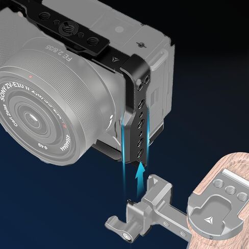 قفص الكاميرا لـ ZV-E10 II مع حذاء البرد السريع ARCA-SWISS متوافق مع TRUPOD RS4/RS4 Pro Gimbal ARCA (أسود) in Kuwait