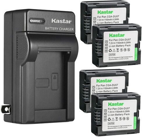 Kastar 1-Pack Battery and AC Wall Charger Replacement for Panasonic PV-GS250, PV-GS300, PV-GS320, PV-GS400, PV-GS500, SDR-H18, SDR-H20, SDR-H200, SDR-H250, SDR-H280, SDR-H288, VDR-D100, VDR-D105 in Kuwait