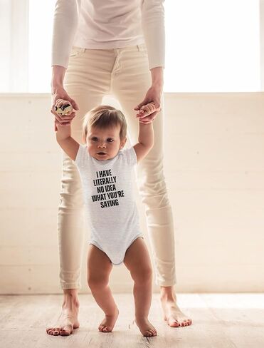 CBTwear I Have Literally No Idea What You Are Saying - Baby Clothes - Funny Newborn Bodysuit Outfits for Boys and Girls in Saudi Arabia
