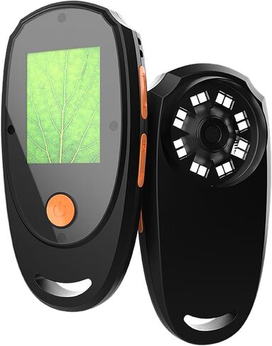 Handheld Digital Microscope with 2.0in Color Screen, Portable Digital Magnifying Glass 500X Magnification for Kids, Built in 8 LED Lights (Black) in Saudi Arabia