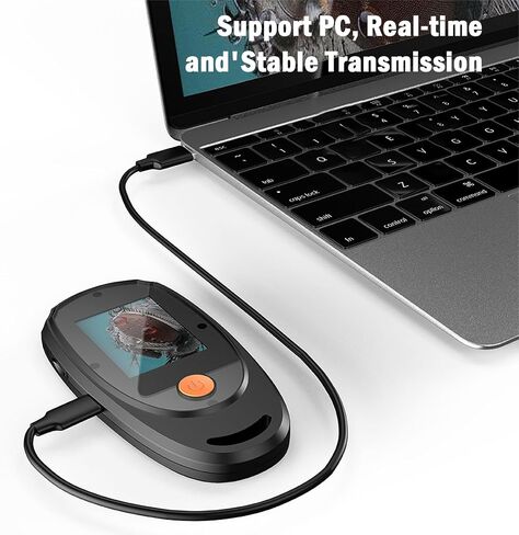 Handheld Digital Microscope with 2.0in Color Screen, Portable Digital Magnifying Glass 500X Magnification for Kids, Built in 8 LED Lights (Black) in Saudi Arabia