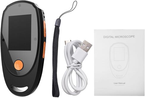 Handheld Digital Microscope with 2.0in Color Screen, Portable Digital Magnifying Glass 500X Magnification for Kids, Built in 8 LED Lights (Black) in Saudi Arabia
