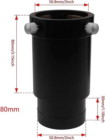 2 Inch Metal Optical Length 35mm/50mm/80mm Eyepiece Extension Tube Adapter for Astronomical Telescopes 2-Inch Filter Threads(80mm) in Saudi Arabia