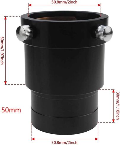 2 Inch Metal Optical Length 35mm/50mm/80mm Eyepiece Extension Tube Adapter for Astronomical Telescopes 2-Inch Filter Threads(80mm) in Saudi Arabia