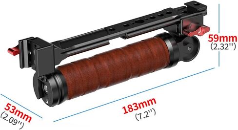 Feichao Wooden Handheld Gimbal Handle Handle Kit قابلة للطي مع 1/4 3/8 مؤشر ترابط حذاء بارد متوافق مع RS2/RS3/RS3 Pro/RS4 Pro/RS3 Mini/RS4 Mini Stabilizer (مجموعة مقبض مزدوجة B) in Kuwait