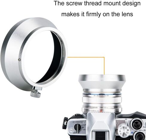 LH-48B Metal Lens Hood for Olympus M. Zuiko Digital 17mm F1.8 Lens LH-48B Camera Lens (Sliver) in Kuwait