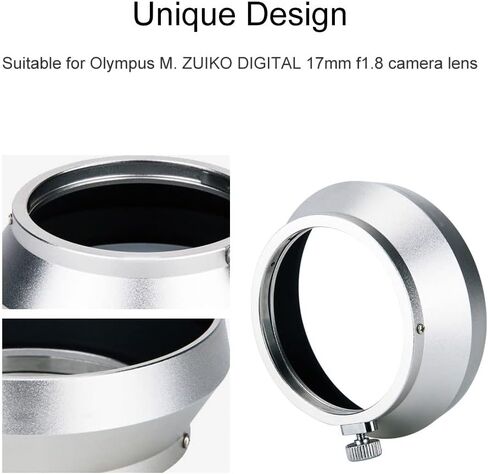 LH-48B Metal Lens Hood for Olympus M. Zuiko Digital 17mm F1.8 Lens LH-48B Camera Lens (Sliver) in Kuwait