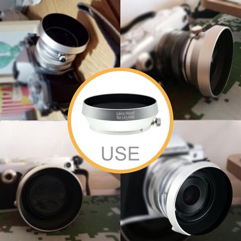 LH-48B Metal Lens Hood for Olympus M. Zuiko Digital 17mm F1.8 Lens LH-48B Camera Lens (Sliver) in Kuwait