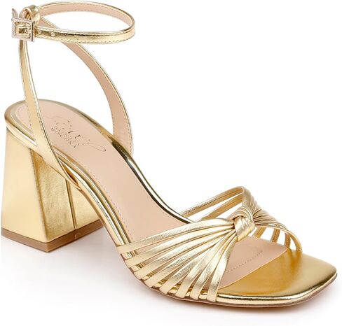 Jewel Badgley Mischka Nariah Cage Block Heel Sandals in Saudi Arabia